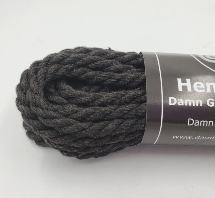 Hemp Bondage Rope, Color: Black