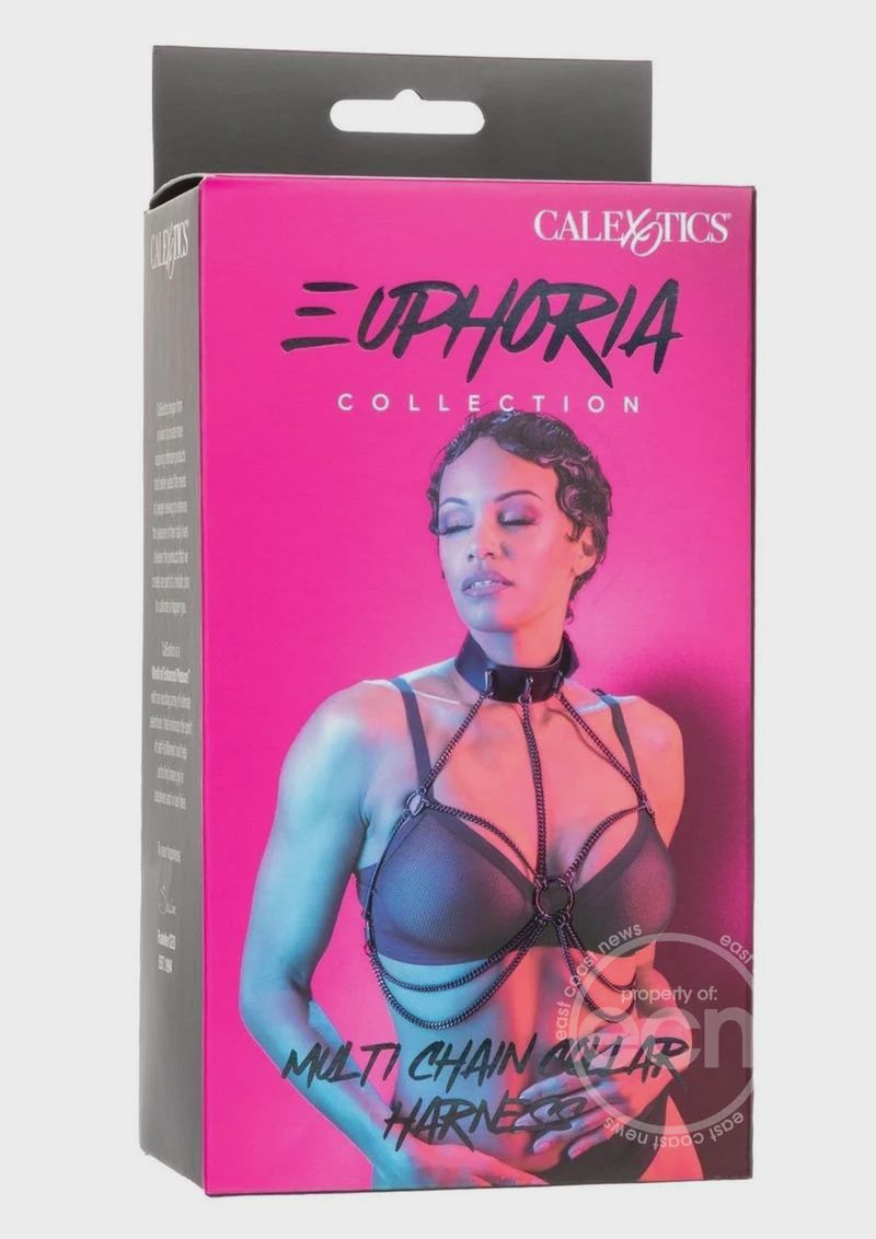 Euphoria Collection Multi Chain Collar Harness - Black