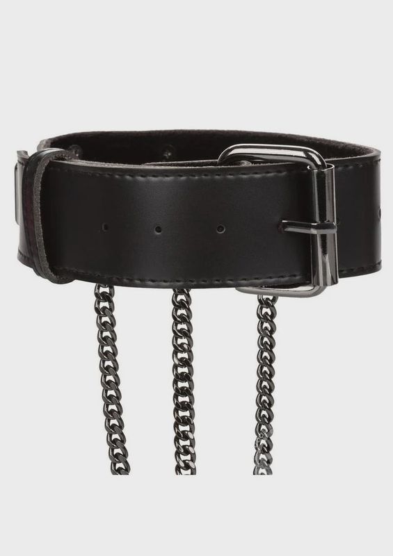 Euphoria Collection Multi Chain Collar Harness - Black