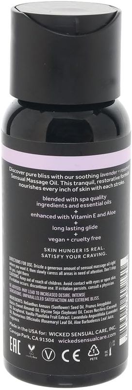 Wicked Lavender and Rosemary Massage Oil 4 oz.