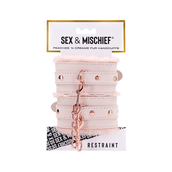 Sex &amp; Mischief Peaches 'n CreaMe Fur Handcuffs