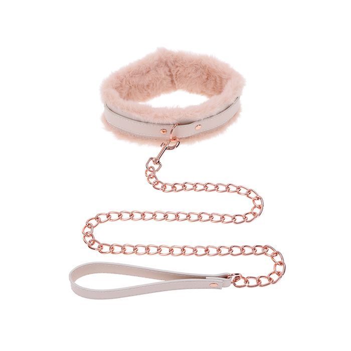 Sex &amp; Mischief Peaches 'n CreaMe Fur Collar &amp; Leash