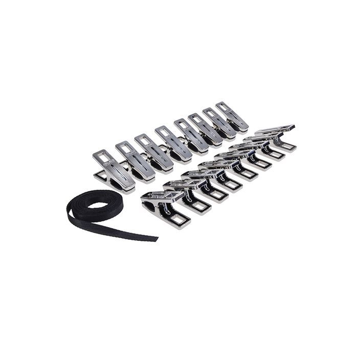 Edge Body Zipper Clothes Pins - Silver