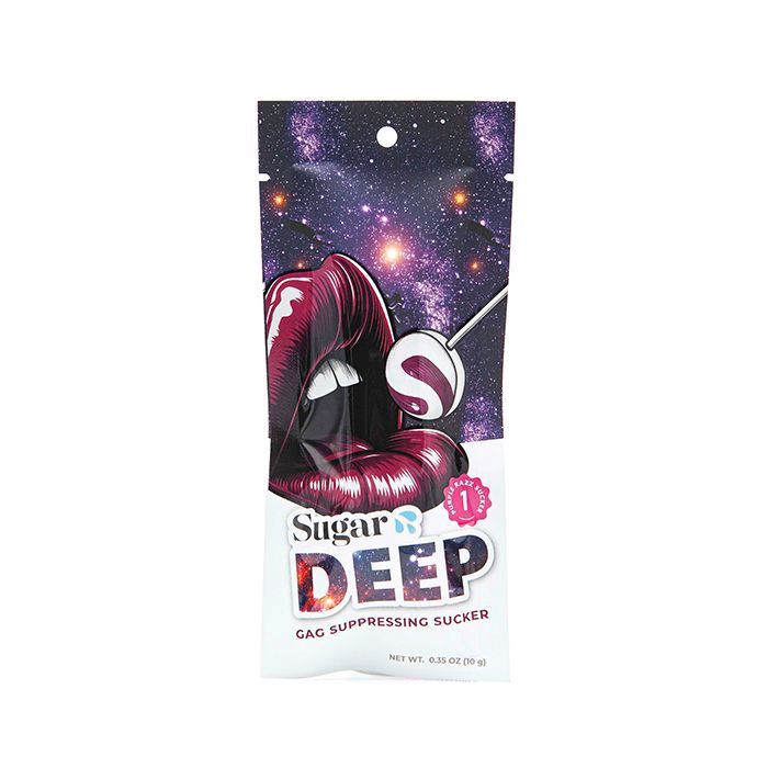Sugar Splash Deep Gag Suppressing Purple Razz Sucker