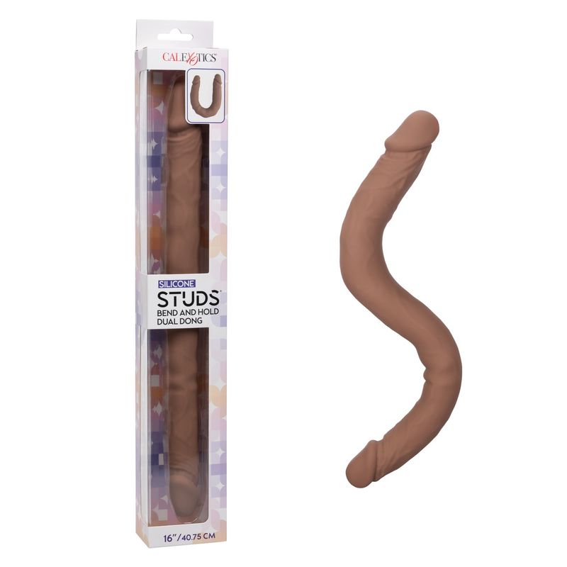 Silicone Studs® Bend and Hold Dual Dong 16"/40.75 cm