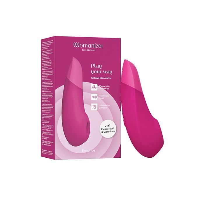 Womanizer Enhance 2 in 1 Pleasure Air &amp; Vibrations, Color: Vibrant Pink