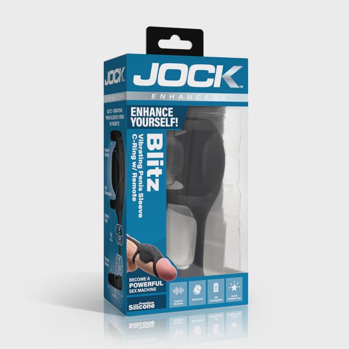 Blitz Vibrating Penis Sleeve C-Ring w/ Remote