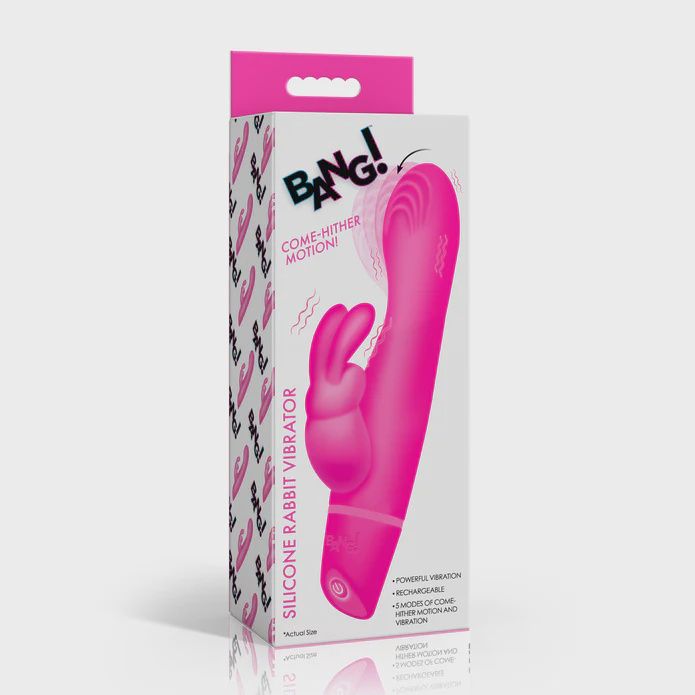 Come Hither Silicone Rabbit Vibrator - Pink