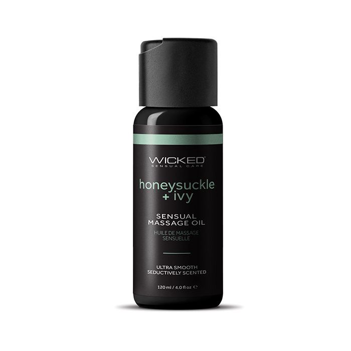 Wicked Sensual Care Honeysuckle and Ivy Massage Oil - 4 oz Bottle