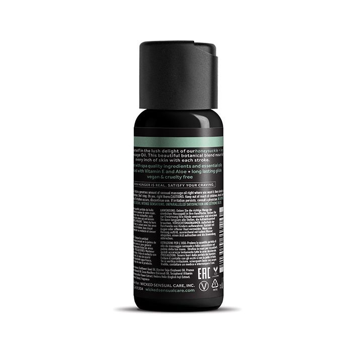 Wicked Sensual Care Honeysuckle and Ivy Massage Oil - 4 oz Bottle