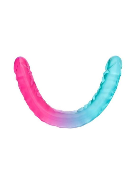 B Yours Candy Papi Double Dildo 17.75in - Multicolor