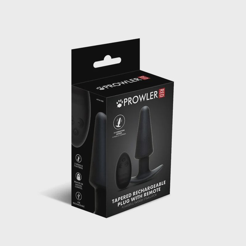 Prowler RED Tapered Rechargeable Plug with Remote