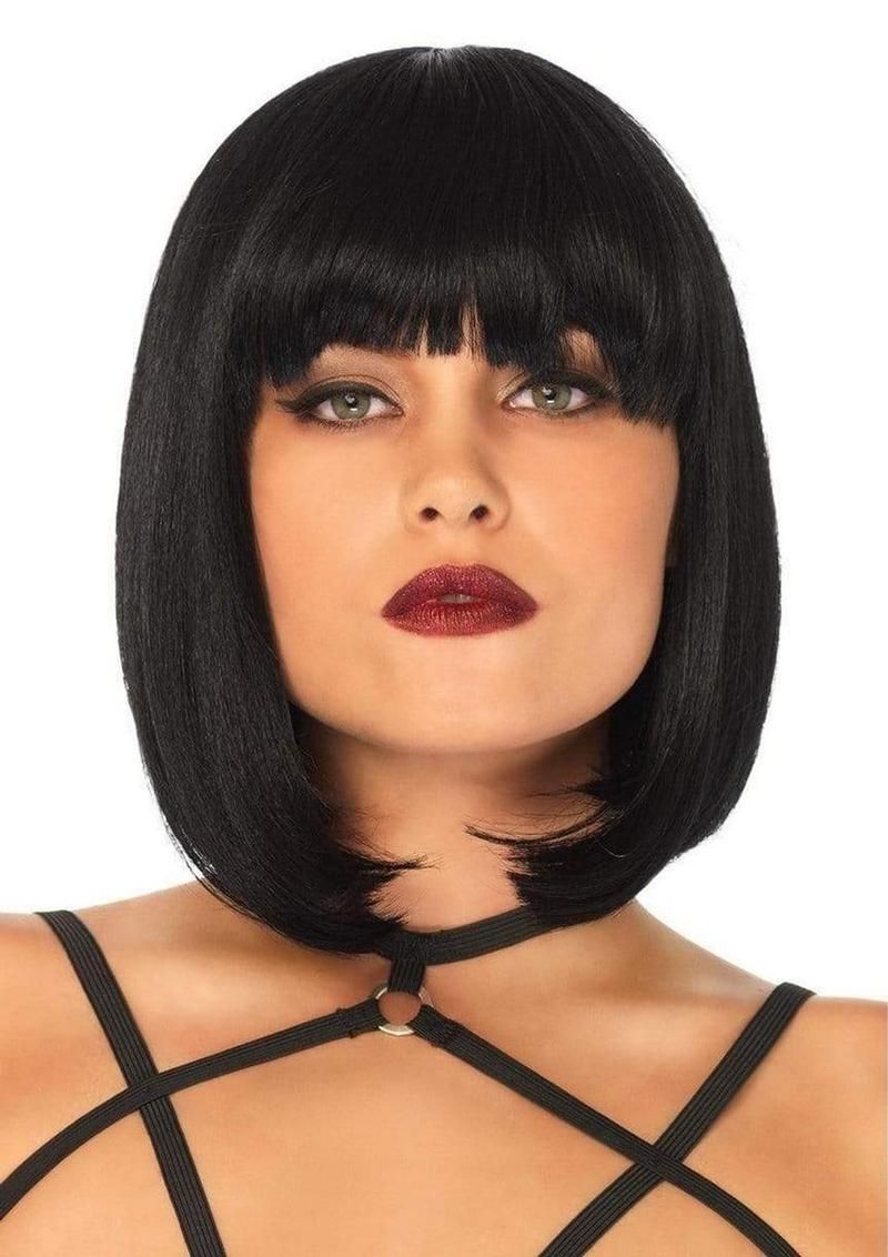 Short Natural Bob Wig - OS - Black