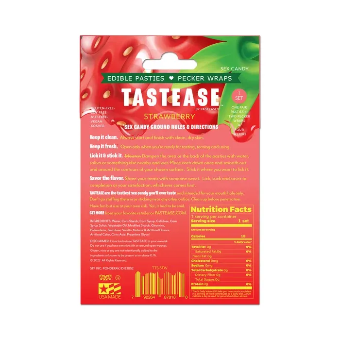 Tastease by Pastease Candy Edible Pasties &amp; Pecker Wraps