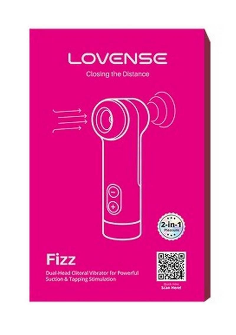 Lovense Fizz Dual-Head Rechargeable Silicone Clitoral Vibrator With Oral-Like Suction &amp; Tapping