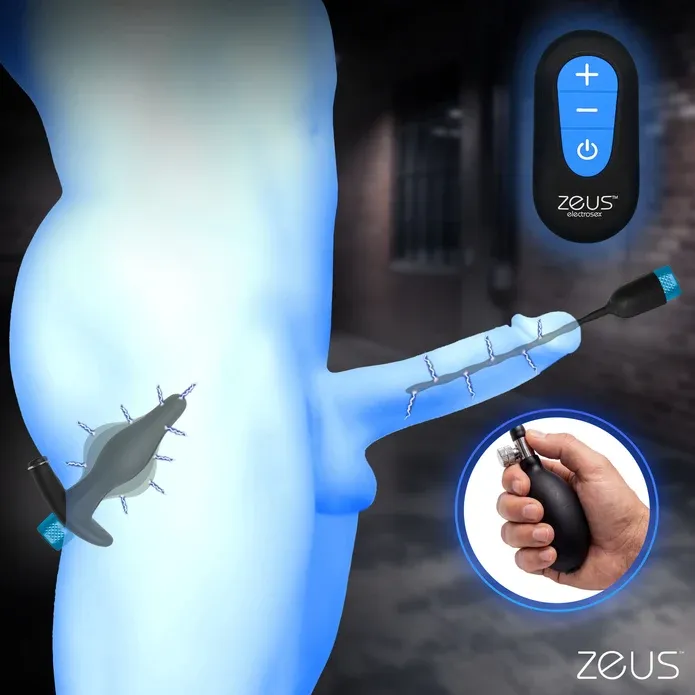 Inflatable Anal Plug &amp; Urethral Sound E-Stim Kit