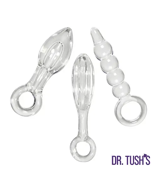 Dr. Tush's Halo of Pleasure Collection Anal Plug Set - Glass