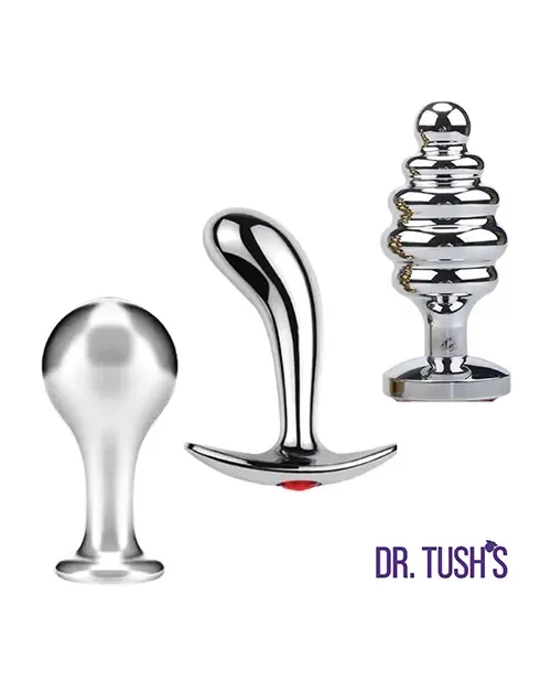 Dr. Tush's Tools of Temptation Small Anal Plug Set - Metal