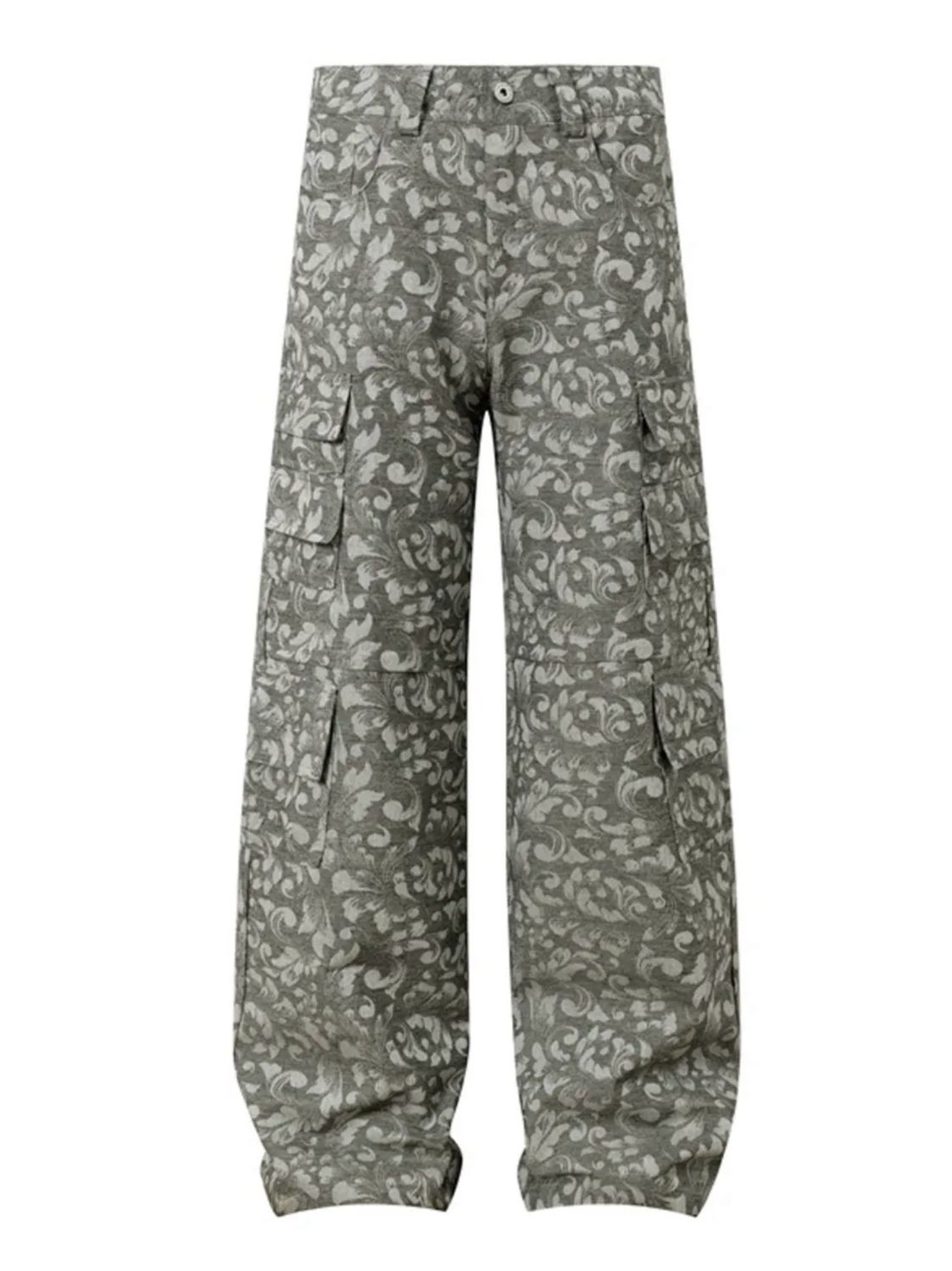Men's Printed Wide Leg Jeans