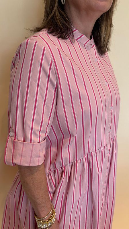 STRIPED BUTTON UP DR