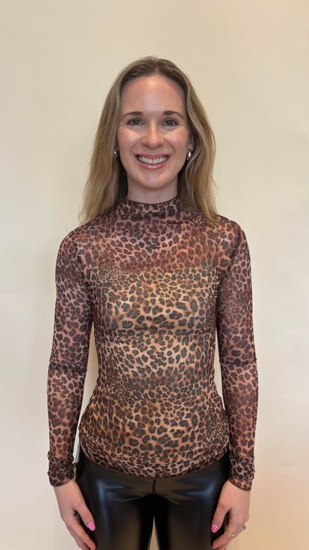 SHEER LEOPARD TOP