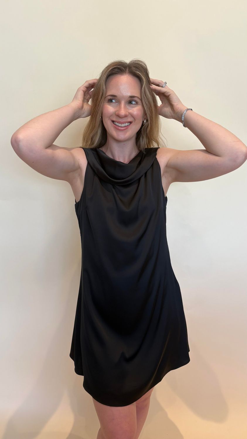 DRAPED COWL NECK