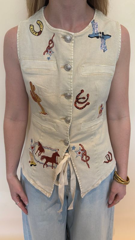 FITTED DENIM VEST