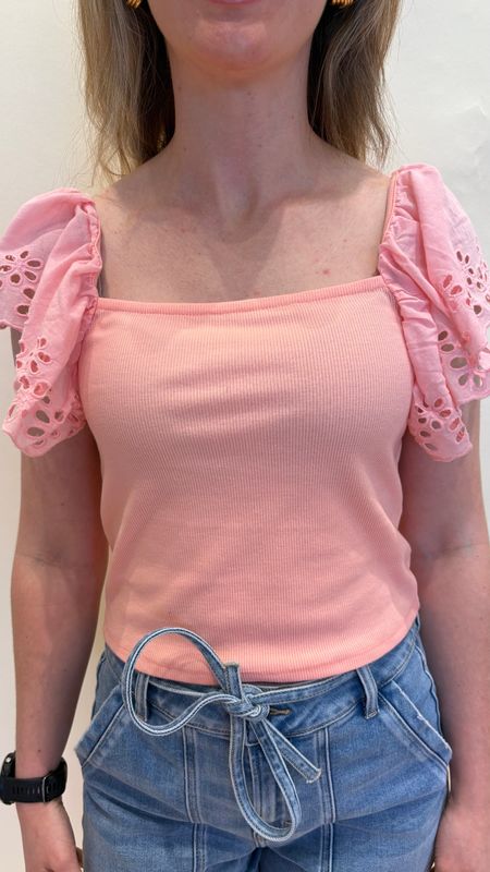 RUFFLE SLV CROP