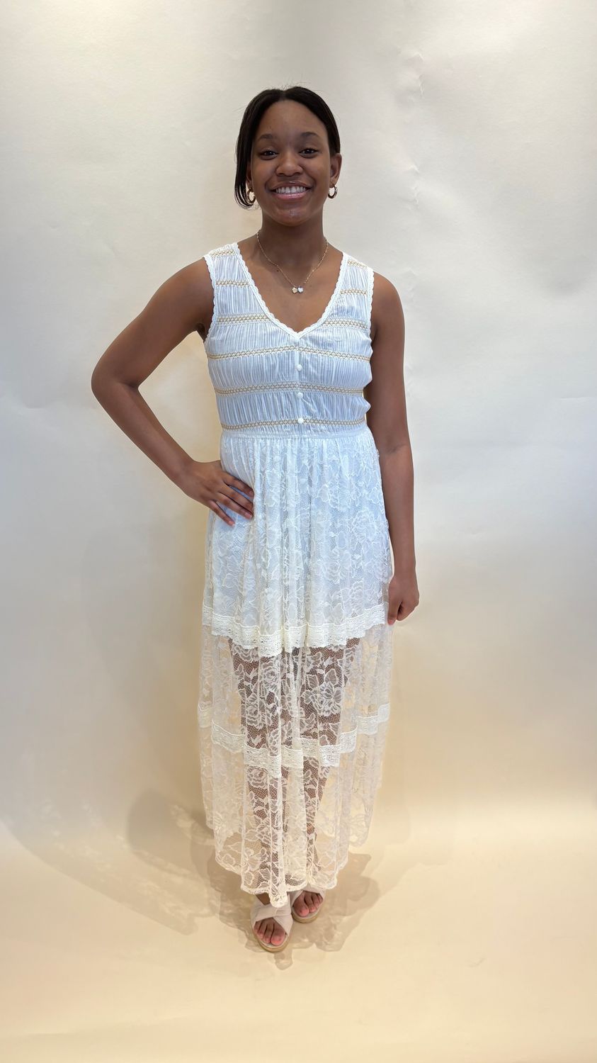 LACE SLVLSS MAXI DR
