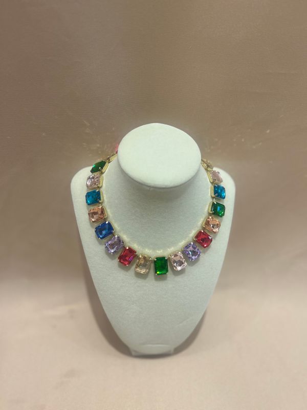 COLORFUL RHINESTONE NECKLACE