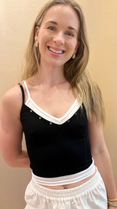 LAYERED V NECK TANK