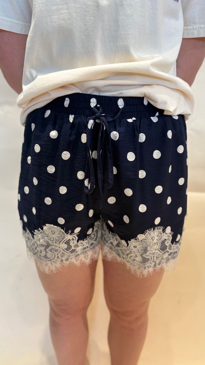 POLKA DOT LACE SHORTS