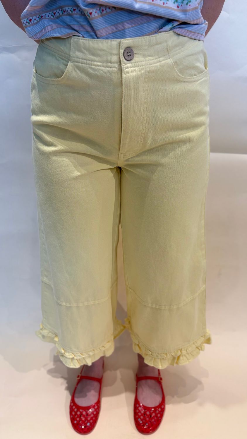 RUFFLE HEM PANTS