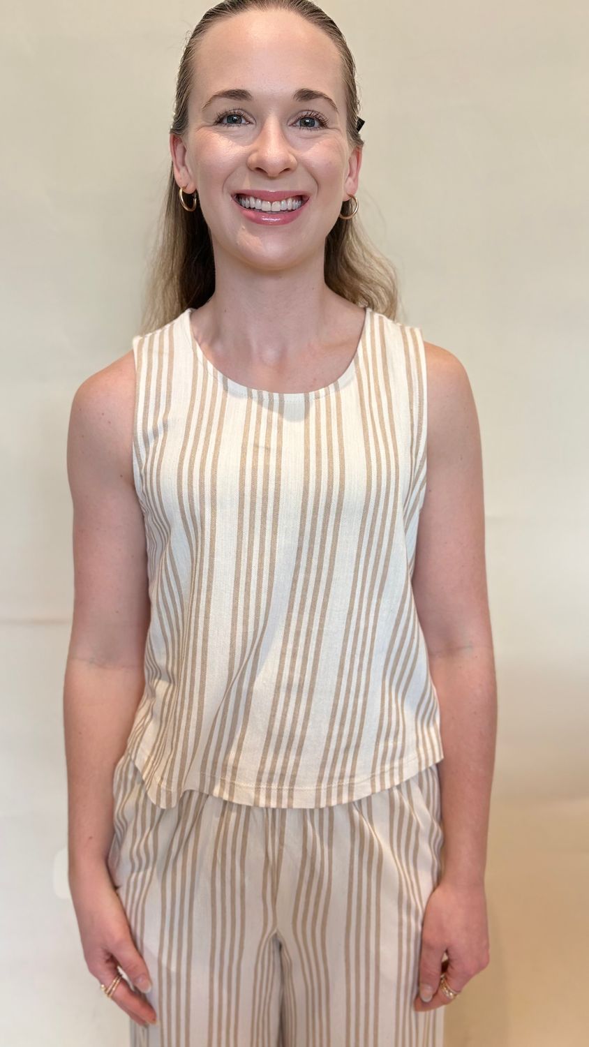 SLOAN KNIT STRIPED TOP