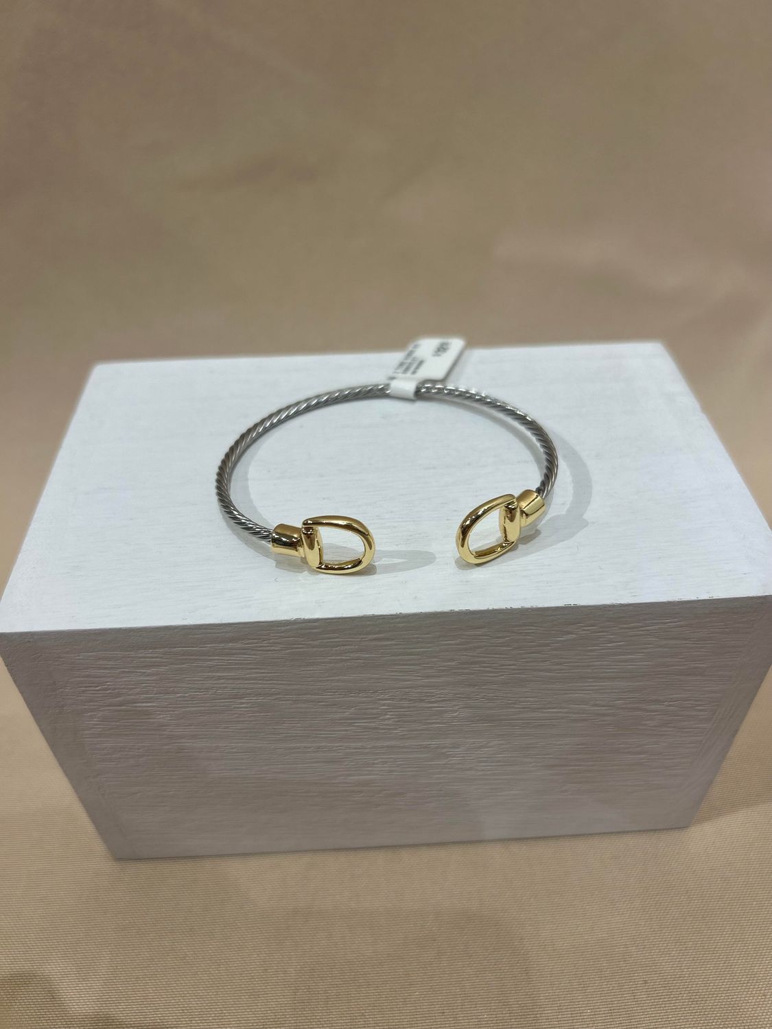 2 TONE HORSE BIT BRACELET