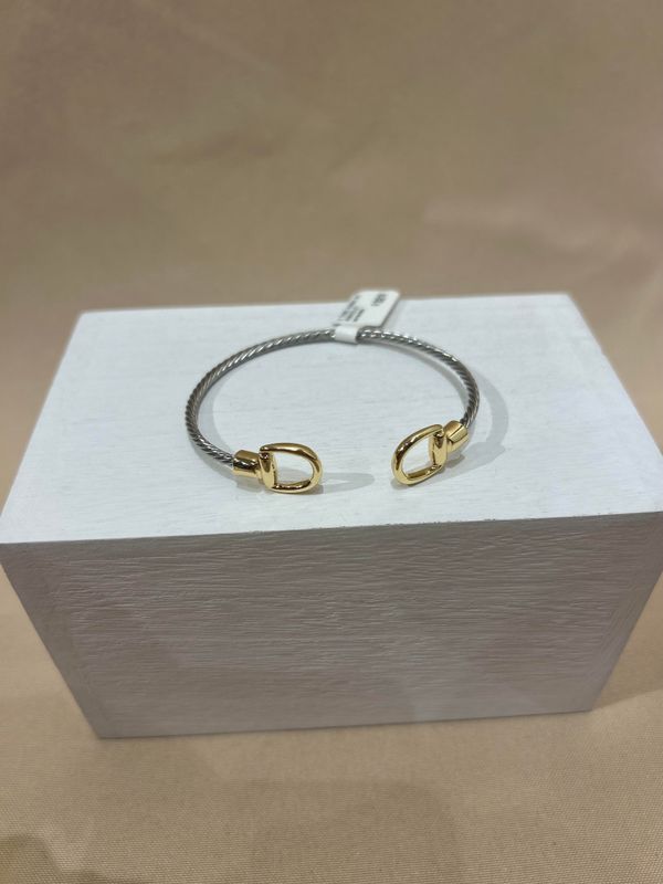 2 TONE HORSE BIT BRACELET