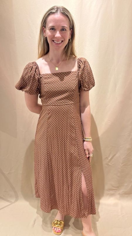 PUFF SLV POLKA DOT MIDI