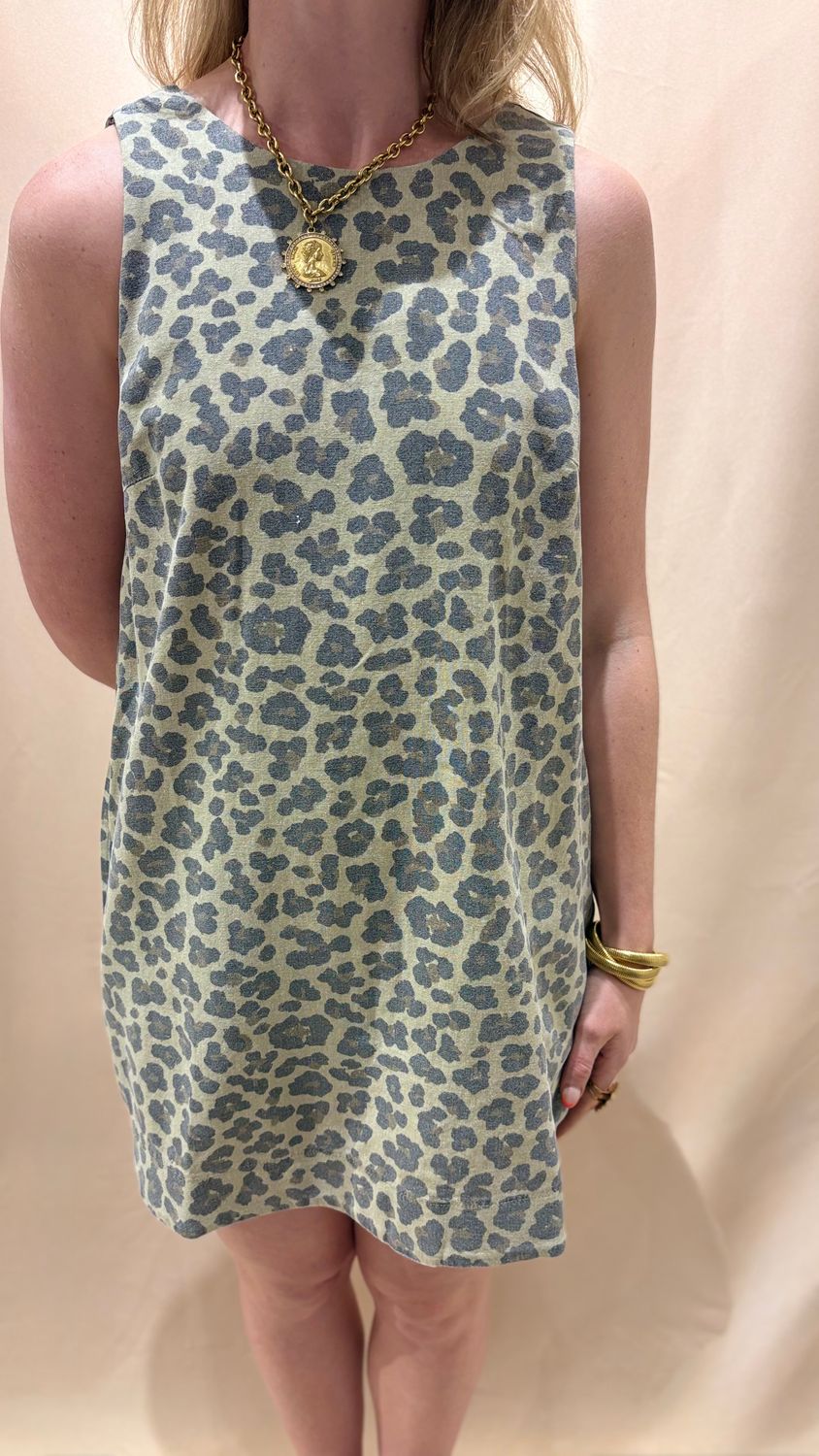 LEOPARD PRINT SLEEVELESS MINI