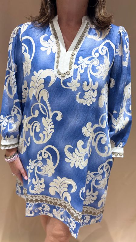 SCALLOPED TRIM BOHO PRINT