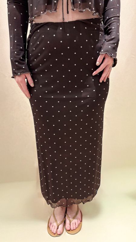 EDA POLKA DOT MIDI SKIRT
