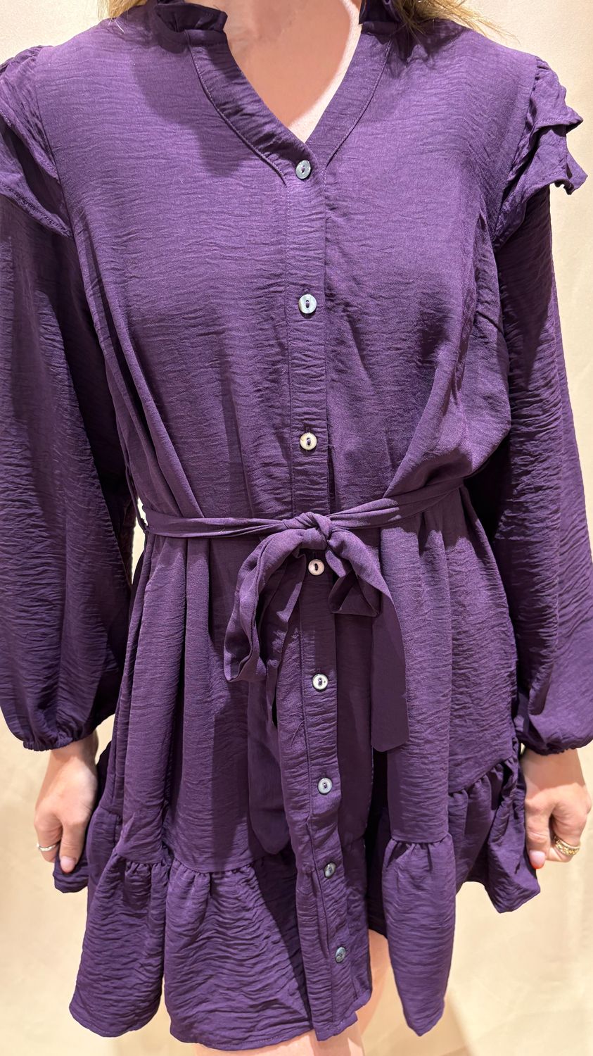 LONG SLV RUFFLE HEM