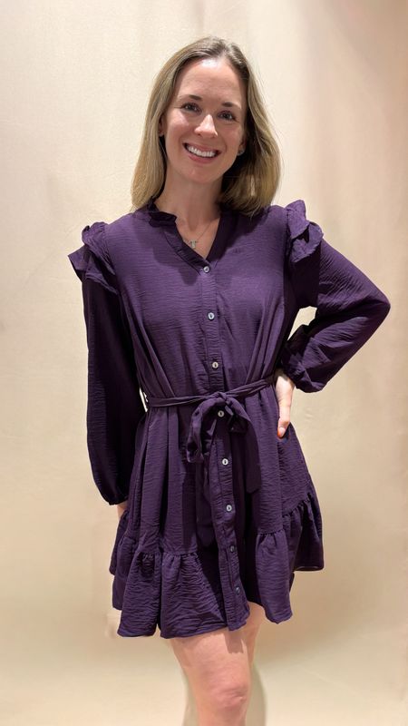 LONG SLV RUFFLE HEM