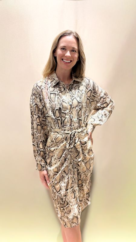 BUTTON DOWN PRINTED DRESS