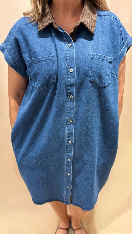 COLLAR BUTTON DOWN DENIM
