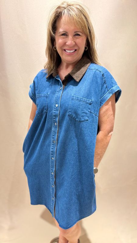 COLLAR BUTTON DOWN DENIM