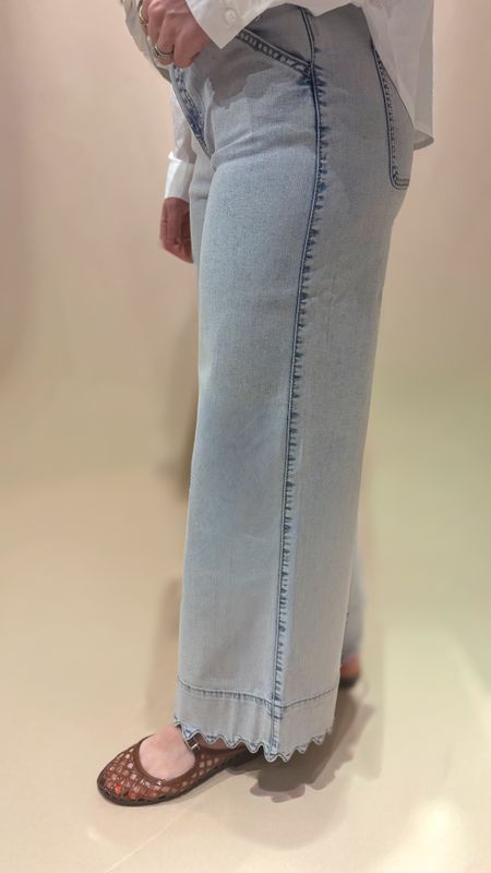 28" SCALLOPED HEM WIDE LEG