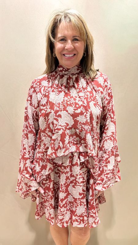 FLORAL PRINT HIGH NECK