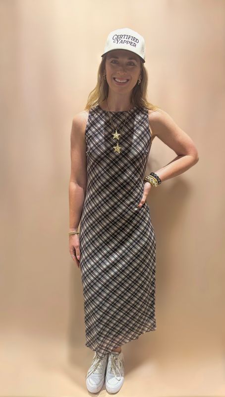 PLAID MESH MAXI