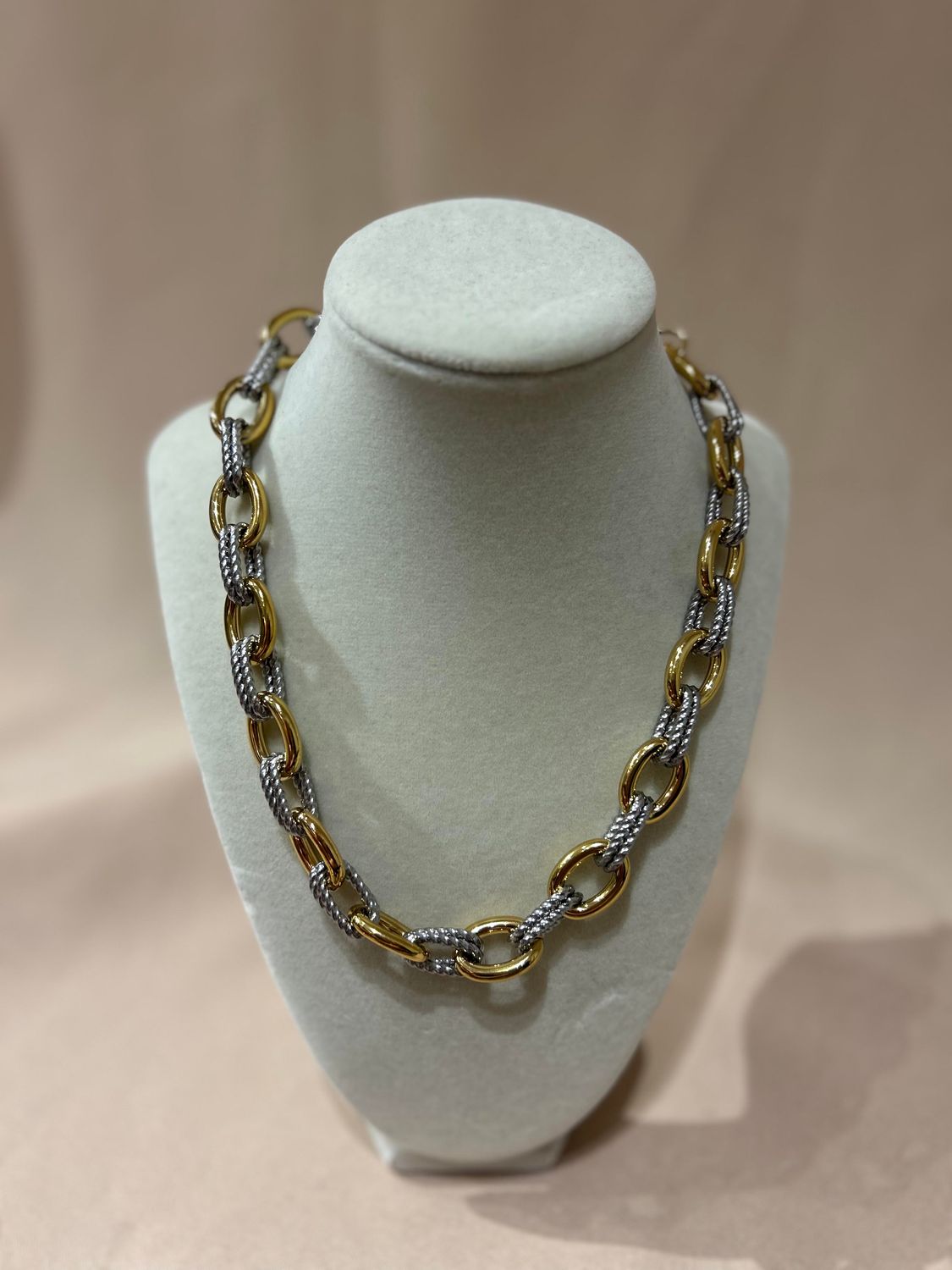 SILVER/GOLD LINK NECKLACE