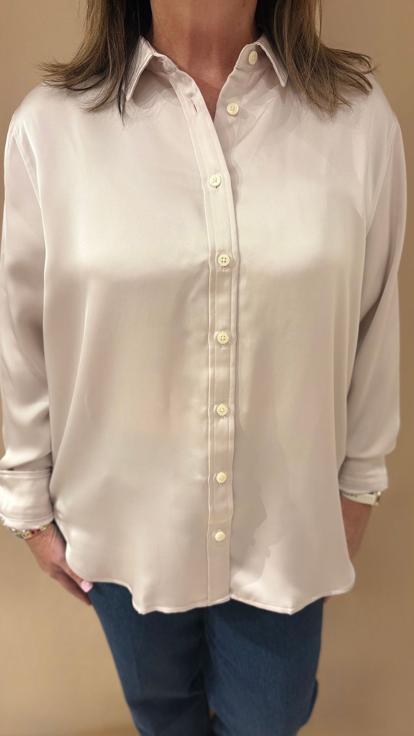 SATIN BUTTON DOWN